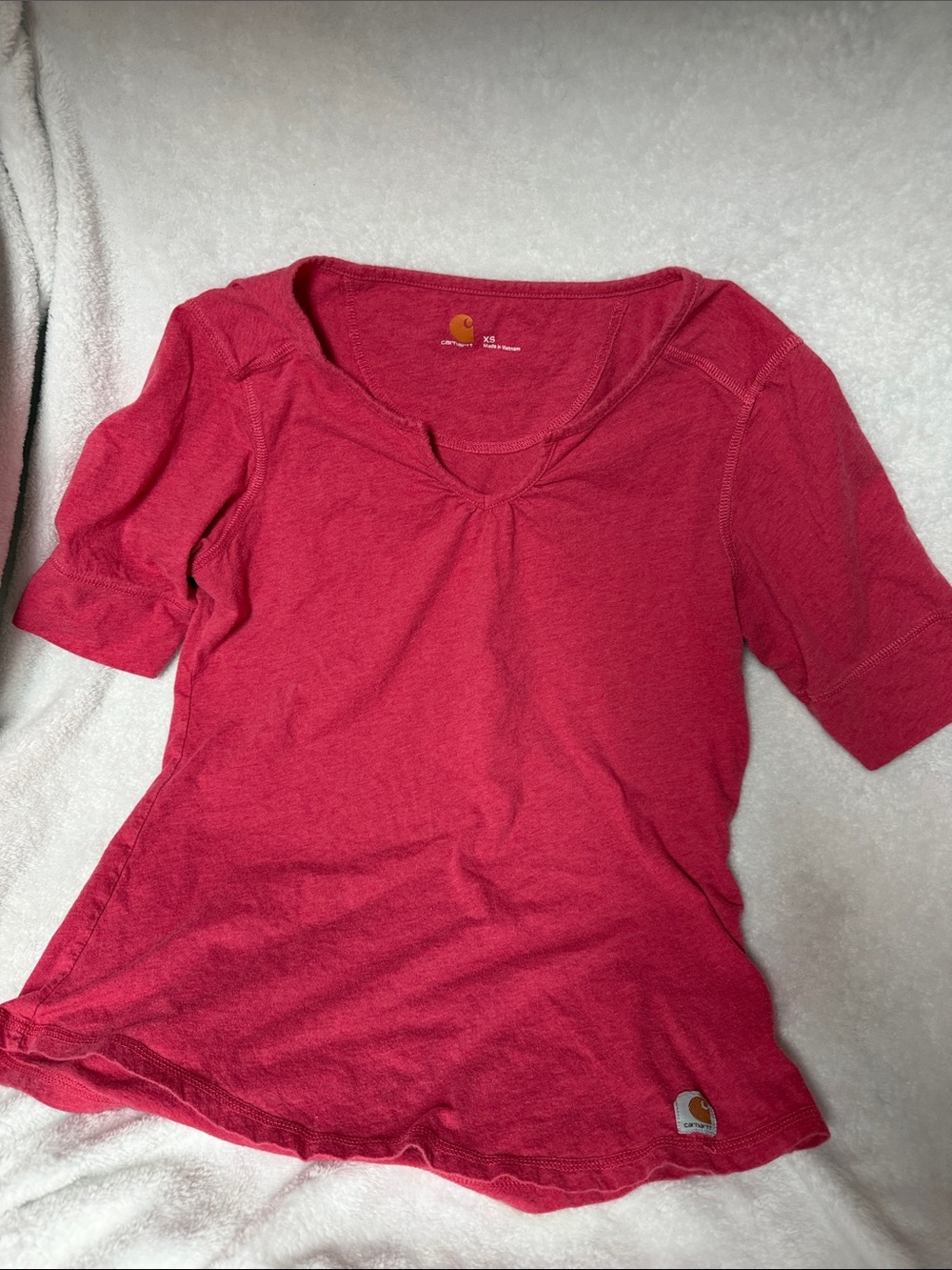 Carhartt Women’s Raspberry Red Short Sleeve Scoop Neck Tee